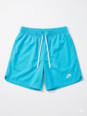 Nike Men’s Turquoise Swim Trunks with White Drawstring